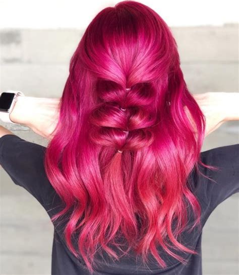 Ignite Your Style With The Captivating Allure Of Red Violet Hair Dive