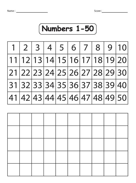 Write Numbers 1 To 100 Worksheet