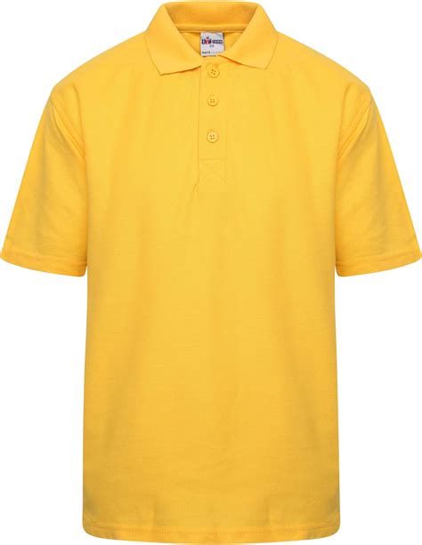 Lyallpur School Uniform Golddark Yellow Polo T Shirts Plain Kids T