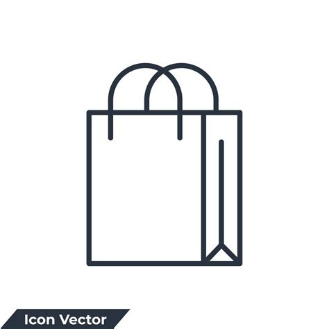 Shopping Bag Icon Logo Vector Illustration Grocery Bag Symbol Template