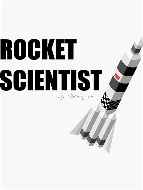 Rocket Scientist With Rocket On White Background Sticker For Sale