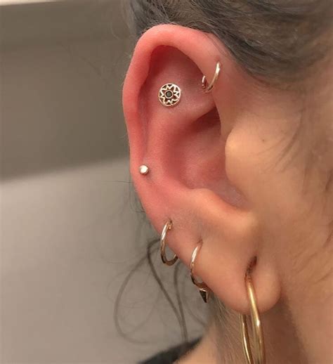 Outer Conch Forward Helix Ear Piercings Ear Jewelry Cool Ear