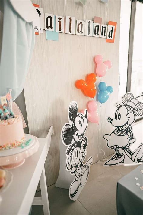Vintage Disneyland Birthday Party Ideas Photo 10 Of 12 Disney Party