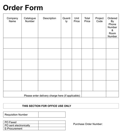 You may also see printable order form templates. 9 Best Images of Free Printable Blank Order Forms - Free ...