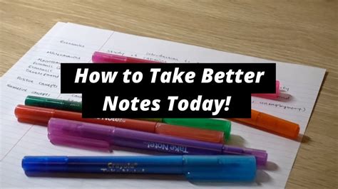 5 Ways To Take Better Notes Today Get Higher Grades And Learn Better