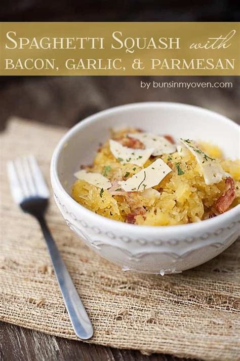 Spaghetti Squash With Bacon Garlic And Parmesan