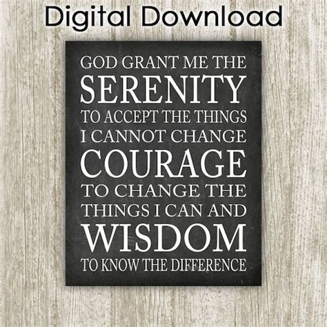 Serenity Prayer Digital Vector Files Instant Download For Print And