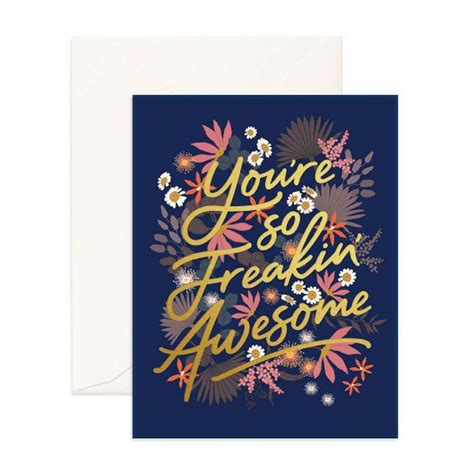 Freakin Awesome Greeting Card Luxah Ts And Homewares