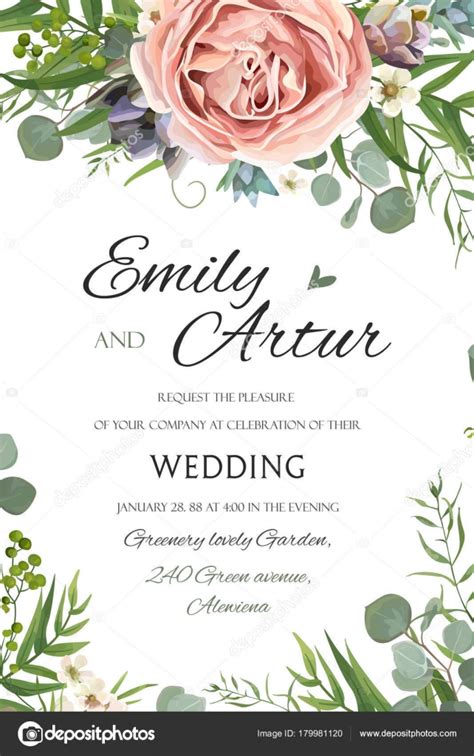 Perfect for keeping or gifting. Wedding Invitation, invite save the date floral card ...