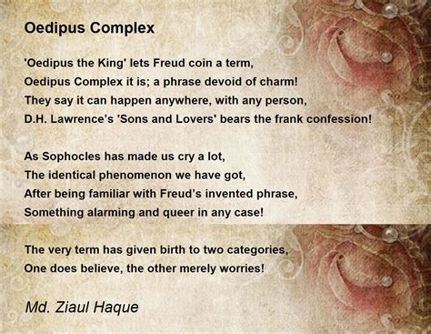 Oedipus Complex Oedipus Complex Poem By Md Ziaul Haque