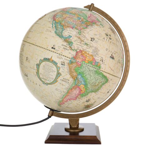 Carlyle Illuminated World Globe 30cm Antique Globe Ball