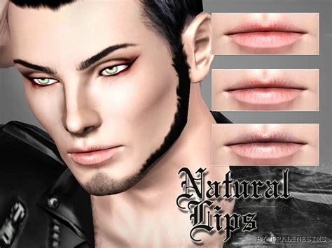 The Sims Resource Veiled Natural Lips Male