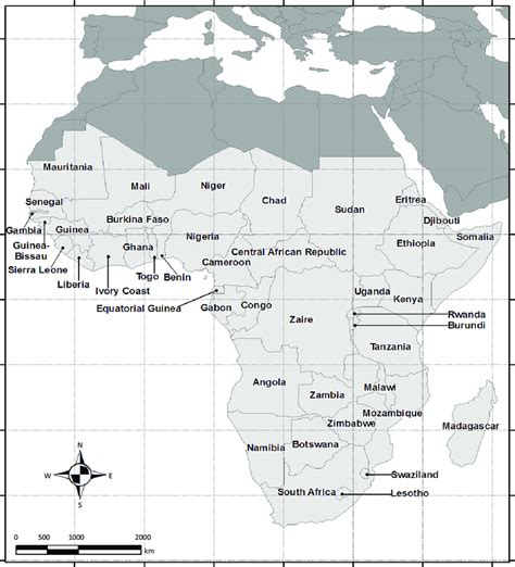 The Countries Of Sub Saharan Africa Download Scientific Diagram