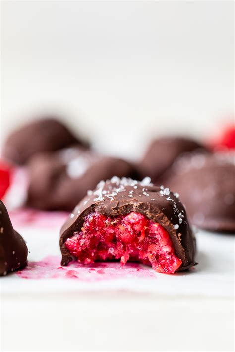 Chocolate Covered Raspberry Bites Clean And Delicious