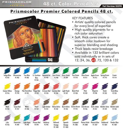 Color Pencil Set Prismacolor 48 070735035981