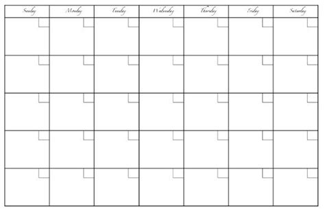 printable calendar big boxes calnda