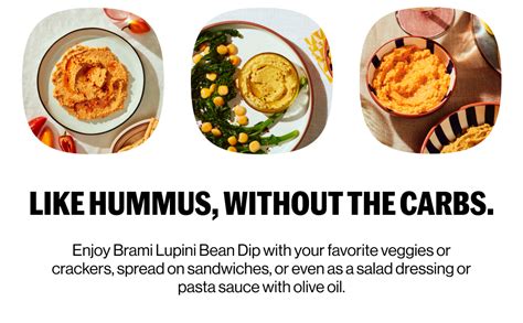 Brami Roman Lupini Bean Dip Spread And Hummus 0g Sugar 0g Net Carbs