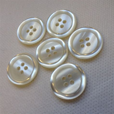 Pearl Button Imitation Pearl Buttons Size 34 19mm Etsy