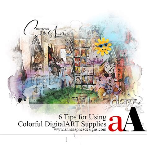 6 Tips For Using Colorful Digitalart Supplies Anna Aspnes Designs