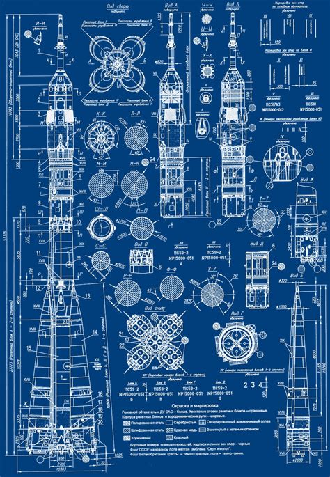 Admixtus — Blueprint Of A Russian Soyuz Rocket Via The