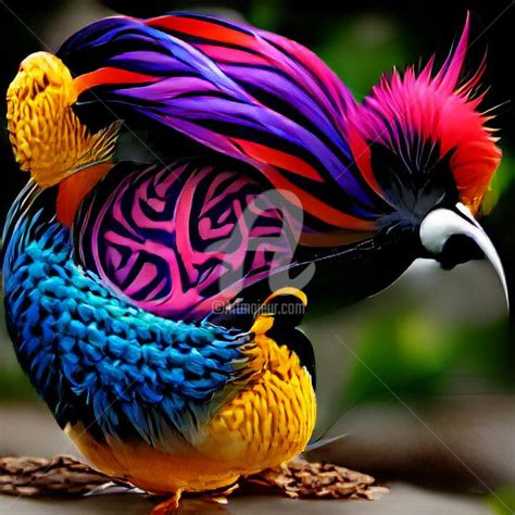 Colorful Exotic Bird Digital Arts By Mina Nakamura Artmajeur