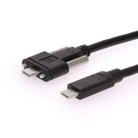 Usb 32 Gen 2 Type C To C Dual Screw Lock 1 Meter Cable 10gb Data 3a Power