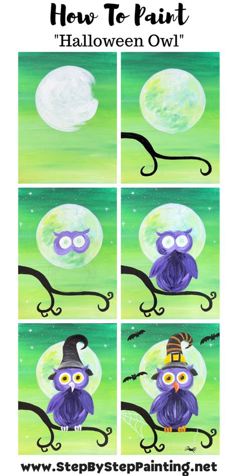 Halloween Owl Acrylic Painting Tutorial Tracie Kiernan Step By