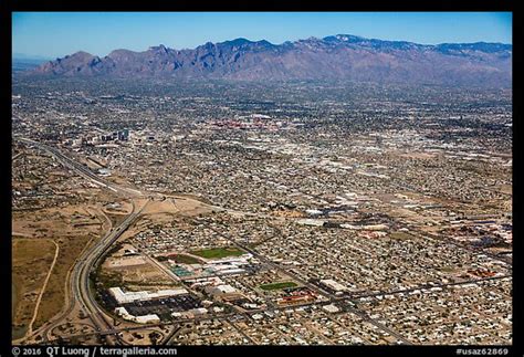 Picturephoto Aerial View Of Tucson And Mountains Tucson Arizona Usa
