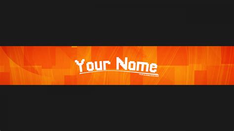 Free Orange Youtube Banner Template 5ergiveaways