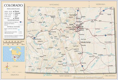 Map Of Colorado With Cities And Towns Secretmuseum Kulturaupice