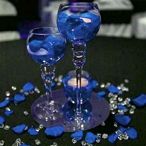Efavormart 300 Pcs Blue Large Acrylic Ice Crystals Vase Fillers Table