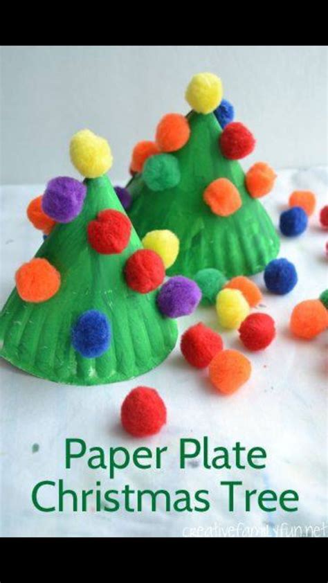 Paper Plate Trees Christmas Crafts For Kids Preschool Christmas