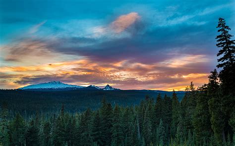 Foto Vereinigte Staaten Diamond Peak Oregon Cascades Natur Wald
