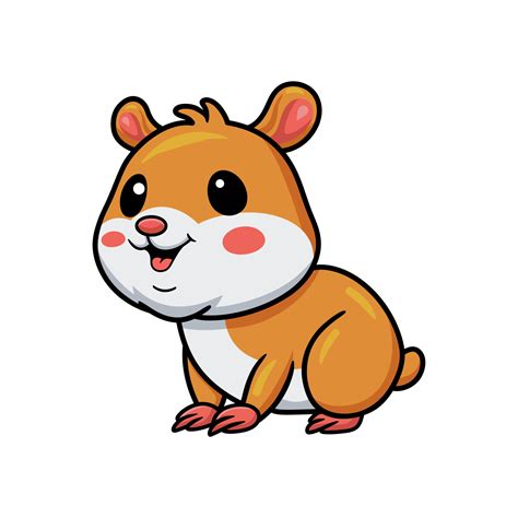Cute Little Hamster Cartoon Character 13548521 Vector Art At Vecteezy