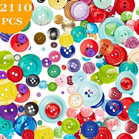 2110 Pcs Assorted Bulk Buttons Mixed Colors Size Buttons For Crafts