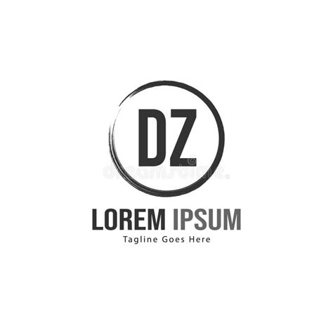 Initial Dz Logo Template With Modern Frame Minimalist Dz Letter Logo