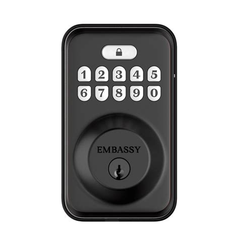 Keyless Entry Electronic Door Lock With Illuminated Antimicrobial