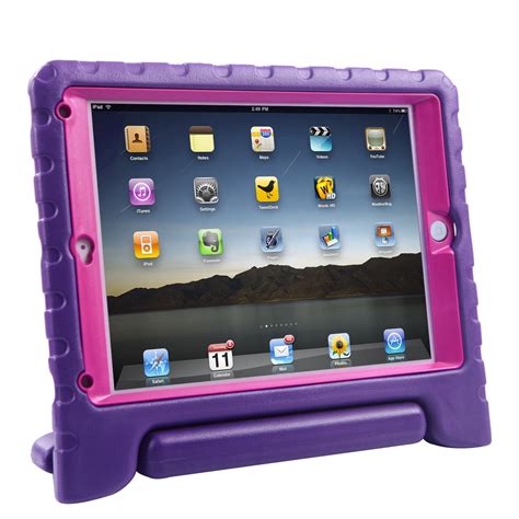 Hde Ipad Air Bumper Case For Kids Shockproof Hard Cover Handle Stand