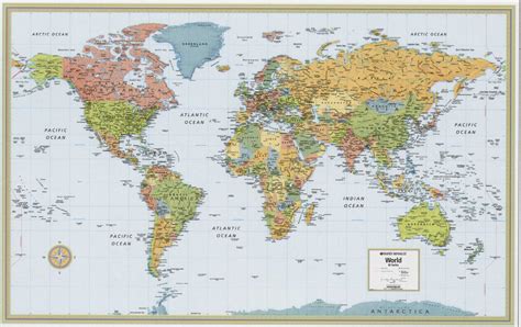 World Map Small Rand Laminated Free Maps Globe Globes Geo Atlases