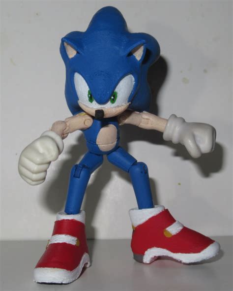 Soap Shoes Sonic With 3d Printed Head Sonic Custom Action Figure