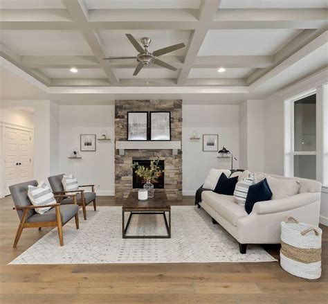 Elegant Tray Ceiling With Mindful Gray Beams