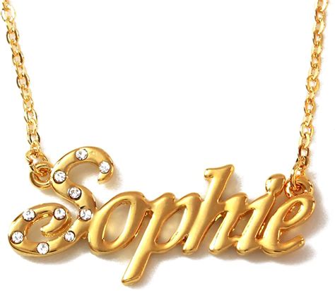 Sophie Name Necklace 18k Gold Plated Personalized Dainty