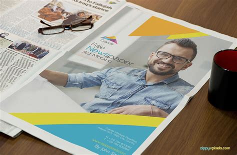 Free Photorealistic Full Page Newspaper Ad Mockup On Behance
