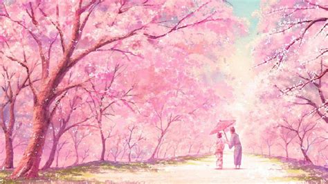 Sakura Trees Anime Aesthetic Cherry Blossom Anime Aesthetic