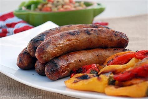 Grilled Italian Sausage W Grilled Sweet Peppers Katies Cucina