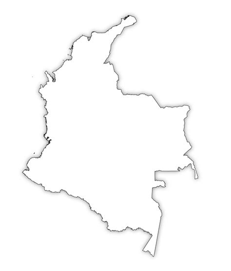 Colombia Outline Map Colombia Blank Map