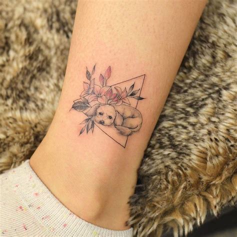 Tattoo by @jgracetattoo (triangle done elsewhere). The 14 Best Poodle Dog Tattoo Ideas | Page 3 of 3 | PetPress