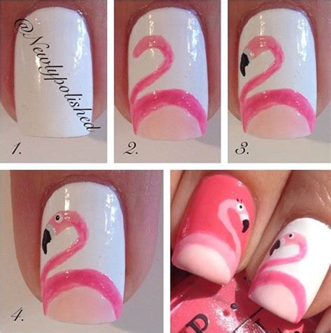 Пин от пользователя nadin mur на доске nails Ногти с фламинго Уроки нейл арта Учебник по ногтям