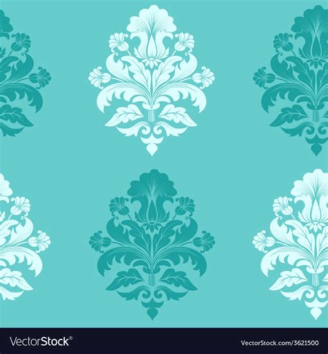 Damask Seamless Pattern Element Elegant Luxury Vector Image