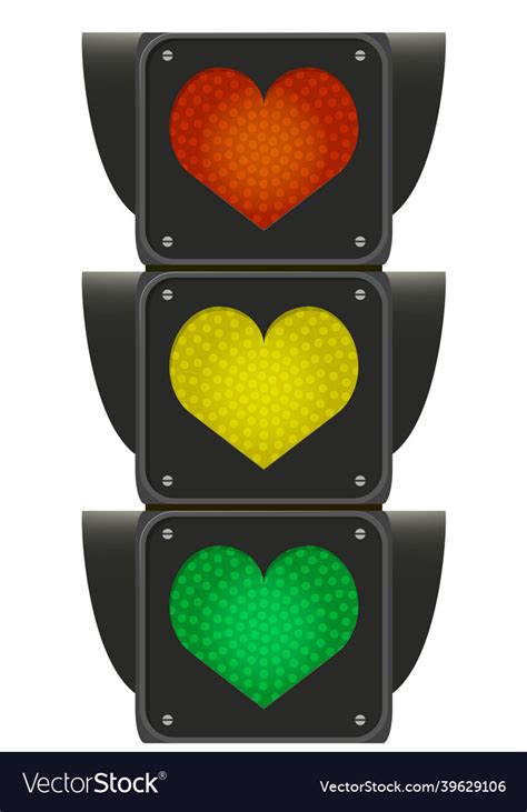 Love Traffic Lights Creative Concept Road Sign Vector Image